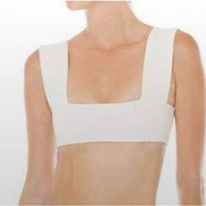 ARE YOU AM I Ivory Square Neck Crop Top